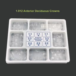 64pcs/box Dental Transparent Crowns Child Deciduous 1.912 Posterior and Anterior Teeth of Adult Dental Crowns Russia Russia