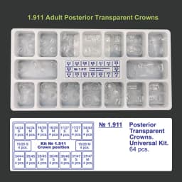 64pcs/box Dental Transparent Crowns Child Deciduous 1.912 Posterior and Anterior Teeth of Adult Dental Crowns Russia Russia