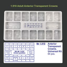 64pcs/box Dental Transparent Crowns Child Deciduous 1.912 Posterior and Anterior Teeth of Adult Dental Crowns Russia Russia
