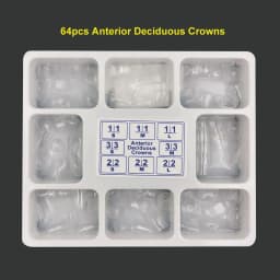 64pcs/box Dental Transparent Crowns Child Deciduous 1.912 Posterior and Anterior Teeth of Adult Dental Crowns Russia Russia