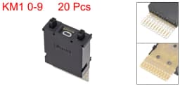 Uxcell 10/20Pcs DIP Switch BCD Code Thumb wheel Switch KM2 0-9 Digital Black/Cream Color/White 30x18x8/40x24x10 mm
