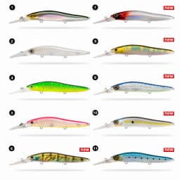 D1 Minnow Fishing Groundbait Wobblers 110mm 16g For Bass Pike Slow Floating Jerkbaits With Big Lip Long Casting Fish Tackle