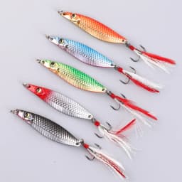1PCS 3D 42-70mm 5-30g Fishing Spoon Lure Single Hook Artificial Metal Hard Bait Trout S-shaped Spinner Sequins Fishing Tackle