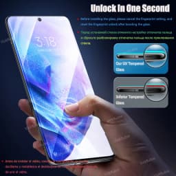2PCS UV Tempered Glass For Samsung Galaxy S22 S21 S23 Plus Ultra Screen Protector Note 20 Ultra 10 9 8 S10 S9 S20FE S10E S 22 23