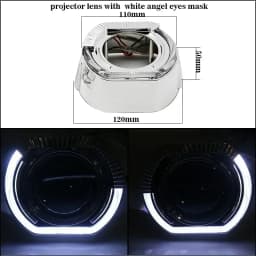Sanvi S8 2.5 Inch 12V 40W 6000K Car Bi LED Len Projector Galss Headlight Angel Eyes Lens For H4 H7 9005 9006 Headlamp LHD RHD