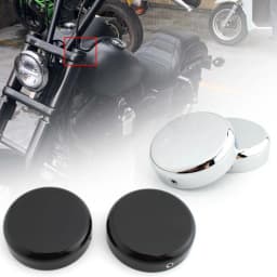 Chrome/BLACK UPPER FORK CAPS FOR HARLEY SOFTAIL STREET BOB Breakout FXSB FXBB Model