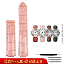 Deep blue Genuine Leather Watchband for Cartier Blue Balloon Convex mouth Belt Women's Strap 14 16 18 20mm Watch Accessories