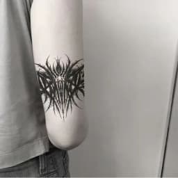 2022 Dark Gothic Thorns Neck Temporary Tattoo Stickers Waterproof Black Cool Men and Women Arm Body Art Fake Tattoo Calf Tattoo