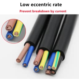 PVC cable 26 24 22 20AWG 2 3 4 5 6 10 8 12 14 16cores sheathed copper wire conductor electric RVV cable black soft sheathed wire