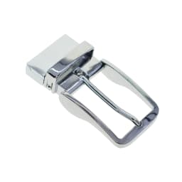 Super Fine Pattern Solid Metal Pin Lock Rotatable Prong Secure Mirror Silver Man Belt Buckle for 1.35 Inch Strap Replacement