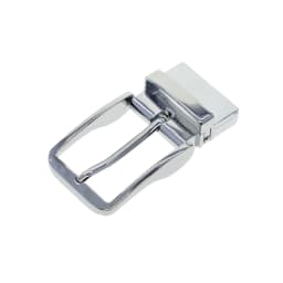 Super Fine Pattern Solid Metal Pin Lock Rotatable Prong Secure Mirror Silver Man Belt Buckle for 1.35 Inch Strap Replacement