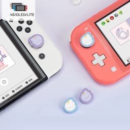 New Cute Animals Silicone Soft Thumb Stick Grip Cap Protective Cover For Switch Oled NS Lite Joy-con Controller Thumbstick Case