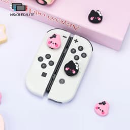 New Cute Animals Silicone Soft Thumb Stick Grip Cap Protective Cover For Switch Oled NS Lite Joy-con Controller Thumbstick Case