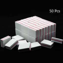 50Pc Professional Mini Nail Art buffer 100/180 Sandpaper Manicure Care File Sanding Polishing Nails File Grinding Equipment Tool