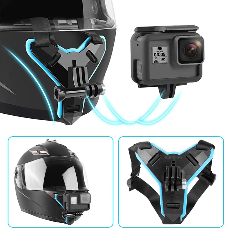 For Gopro Helmet Chin Mount Sports Camera Support Go Pro Motorcycle Helmet Mount Moto for Gopro Hero 9 8 7 6 5 4 3 Action Camera