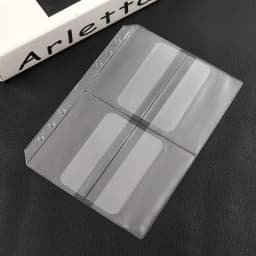 A5 A6 PVC Transparent Loose-leaf Bag Hand Book Storage Document Bag Information Notepad Business Card Book Bag