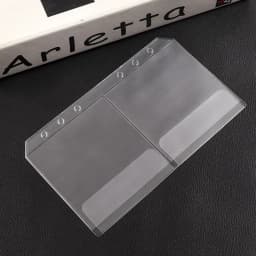 A5 A6 PVC Transparent Loose-leaf Bag Hand Book Storage Document Bag Information Notepad Business Card Book Bag