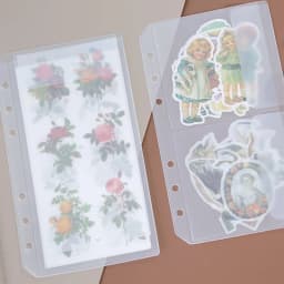 A5 A6 PVC Transparent Loose-leaf Bag Hand Book Storage Document Bag Information Notepad Business Card Book Bag