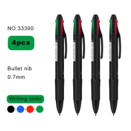 Deli 4 In1 Ballpoint Pen 0.7mm MultiColor Ink Refill Multifunction Pens for Marker Writing Scrapbook Stationery Back to School