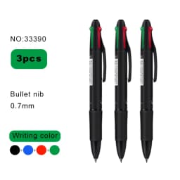 Deli 4 In1 Ballpoint Pen 0.7mm MultiColor Ink Refill Multifunction Pens for Marker Writing Scrapbook Stationery Back to School