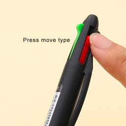 Deli 4 In1 Ballpoint Pen 0.7mm MultiColor Ink Refill Multifunction Pens for Marker Writing Scrapbook Stationery Back to School