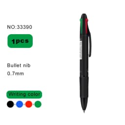 Deli 4 In1 Ballpoint Pen 0.7mm MultiColor Ink Refill Multifunction Pens for Marker Writing Scrapbook Stationery Back to School