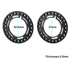 YEAHRUN 4PCS Aluminum Alloy 1.9" Wheel Outer Beadlock Ring for 1/10 RC Crawler Axial SCX10 90046 TRX4 1.9 Wheel Rims