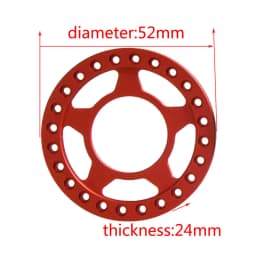 YEAHRUN 4PCS Aluminum Alloy 1.9" Wheel Outer Beadlock Ring for 1/10 RC Crawler Axial SCX10 90046 TRX4 1.9 Wheel Rims