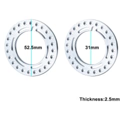 YEAHRUN 4PCS Aluminum Alloy 1.9" Wheel Outer Beadlock Ring for 1/10 RC Crawler Axial SCX10 90046 TRX4 1.9 Wheel Rims