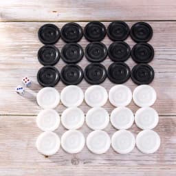 32 PCS Backgammon Chess Piece Kids Learning Plastic Chess Pieces Draughts Board Game Chess Pieces Draughts&Checkers