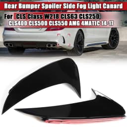 Glossy Black Rear Bumper Splitter Spoiler Rear Canard Air Vent Trim for Benz CLS Class W218 CLS250 CLS400 CLS500 14-17