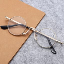 Retro Metal Round Frame Reading Glasses Women Men Presbyopic Eyeglasses Anti Blue Light Eyewear Diopter +10~+40