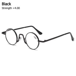 Retro Metal Round Frame Reading Glasses Women Men Presbyopic Eyeglasses Anti Blue Light Eyewear Diopter +10~+40