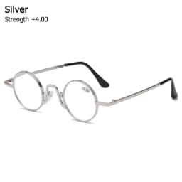 Retro Metal Round Frame Reading Glasses Women Men Presbyopic Eyeglasses Anti Blue Light Eyewear Diopter +10~+40