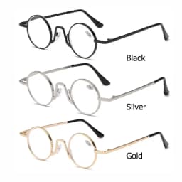Retro Metal Round Frame Reading Glasses Women Men Presbyopic Eyeglasses Anti Blue Light Eyewear Diopter +10~+40