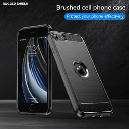 For iPhone SE 2022 Case Bumper Silicone Carbon Fiber Cover iPhone SE3 SE 2022 7 8 11 12 13 Pro XS Max Case For iPhone SE 3 Case