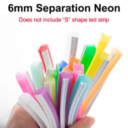 6mm 8mm 12mm S Bendable Separate Flexible Silicone Neon 3528SMD Led Strip 12V For LED Neon Sign Waterproof IP67