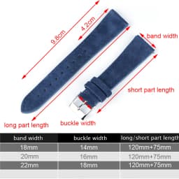 Premium Leather Suede Watch Strap 18mm 20mm 22mm Watchband Gray Blue Brown Watch Bands Quick Release Wristband Belt Accessories
