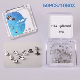 Dental Hollow-out Lingual Button with holes Perforated Orthodontic Accessory Dentistry Materials 50pcs/bag
