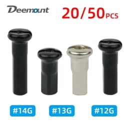 20/50PCS Brass Spoke Nipples 14G 13G MTB Road Bicycle E-bike Scooter Rim Caps CU Nuts Copper Parts Coated Silver or Black