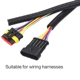 Length 3/6 Meters OD7/10/13/15/18/21/25/28mm Split Wire Loom Conduit Polyethylene Tubing Black Color Sleeve Tube