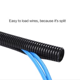 Length 3/6 Meters OD7/10/13/15/18/21/25/28mm Split Wire Loom Conduit Polyethylene Tubing Black Color Sleeve Tube