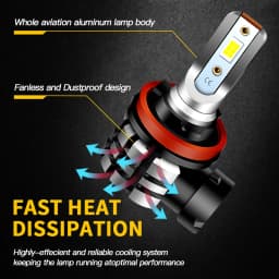 2PCS Motorcycle H11 H8 LED Headlight Bulbs 9600lm 6000k For Ducati Multistrada 1200 2010-2017 Upgrade Kit high Low beam Moto