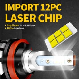 2PCS Motorcycle H11 H8 LED Headlight Bulbs 9600lm 6000k For Ducati Multistrada 1200 2010-2017 Upgrade Kit high Low beam Moto