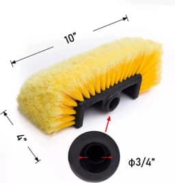 Car Wash Brush Head for Detailing Washing Vehicles, Boats, RVs, ATVs, or Off-Road Autos, Super Soft Bristles for Scratch Resista