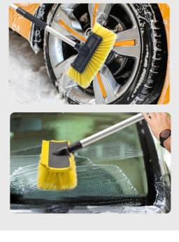 Car Wash Brush Head for Detailing Washing Vehicles, Boats, RVs, ATVs, or Off-Road Autos, Super Soft Bristles for Scratch Resista