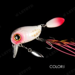 Micro Tappy Fishing Lures Artificial Hard Baits Crank Wobblers Tongue Plate Spinning Spoon with Feather Rotates Trout fish Bait