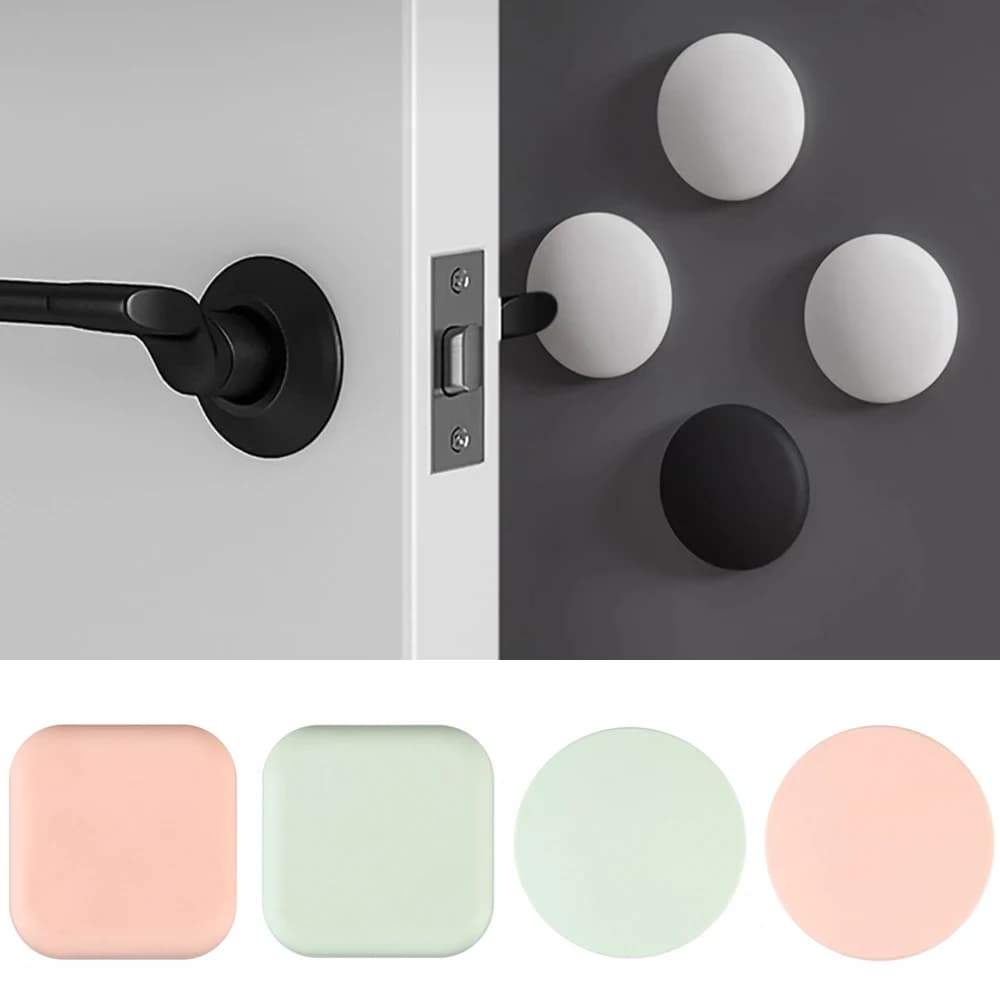 1PCS Nordic Silicone Self Adhesive Door Wall Protectors Door Handle Bumpers Buffer Guard Stoppers Crash Pad