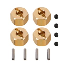 INJORA 4PCS Metal Brass Heavier Wheel Hex Hub for 1/10 RC Crawler Axial SCX10 90046 RR10 RGT 86100 MST UTB18