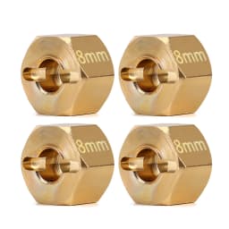 INJORA 4PCS Metal Brass Heavier Wheel Hex Hub for 1/10 RC Crawler Axial SCX10 90046 RR10 RGT 86100 MST UTB18